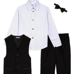 Calvin Klein Mini Dot Jacquard Vest Set (Little Boys)